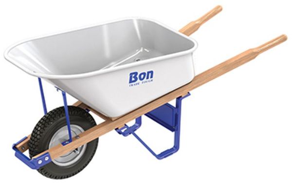 Picture of Wheel Barrow, 6 Cu. Ft Steel Tray, Wood Handles