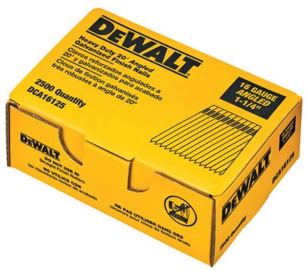 Picture of Nails, Finish, Angled, 20° 16 Gauge, 1-1/4"L, Box 2500