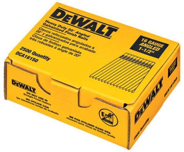 Picture of Nails, Finish, Angled, 20° 16 Gauge, 1-1/2"L, Box 2500