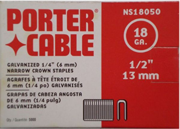 Picture of Staples, Narrow Crown 18 Ga, 1"L, 1/4" Crown