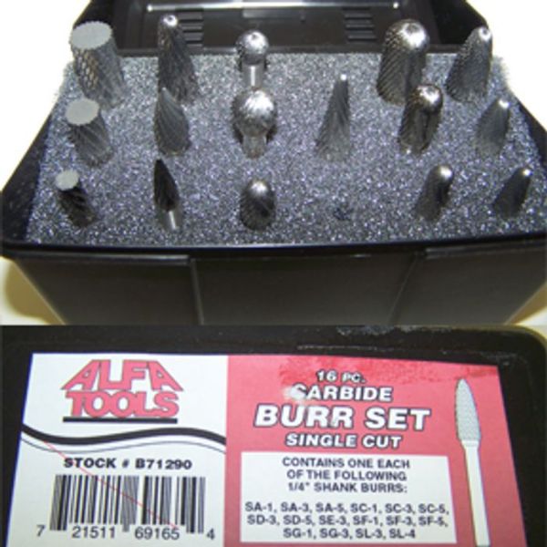Picture of Burr, Shank, Single Cut, 16pc 