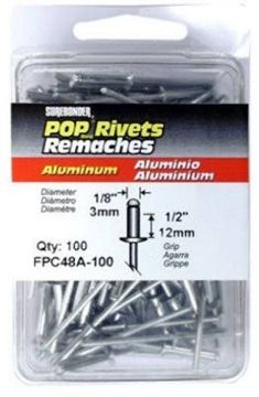 Picture of Rivet, Blind, Aluminum Mandrel, 100pc 1/8"D, Grip to 1/2"