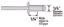 Picture of Rivet, Blind, Steel Mandrel, 100pc 1/4"D, Grip to 1/4"