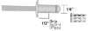Picture of Rivet, Blind, Aluminum Mandrel, 100pc 1/4"D, Grip to 1/2"