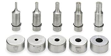 Picture of Punch & Die Set, Round, 5 pc 1/4", 3/8", 1/2", 5/8", and 3/