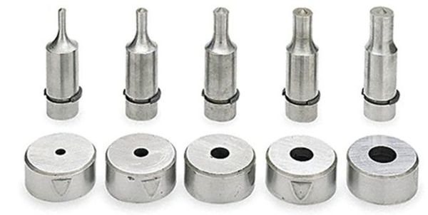 Picture of Punch & Die Set, Round, 5 pc 1/4", 3/8", 1/2", 5/8", and 3/