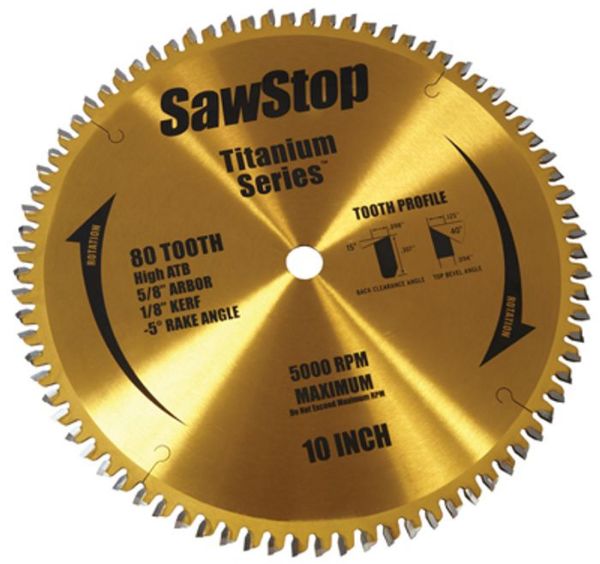 Picture of Blade, Circular Saw, Titamium Series, CT 10"x5/8"x80T
