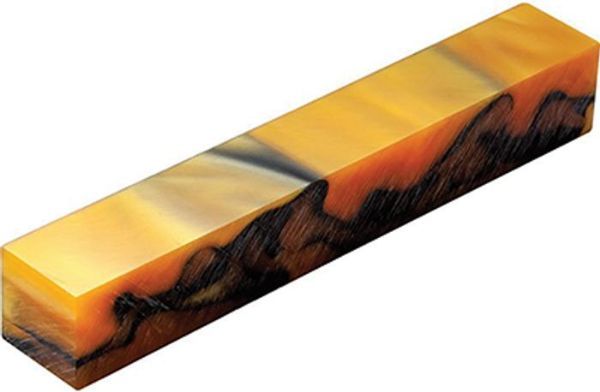 Picture of Blank, Acrylic, Pen Turning Swirl Black/Bronze, 5/8”x5/8”x