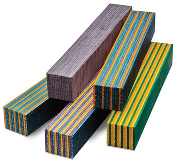 Picture of Blanks, Spectraply, Pen Turning, pkg/5 Variety Pack, 3/4"x3/4"x5"