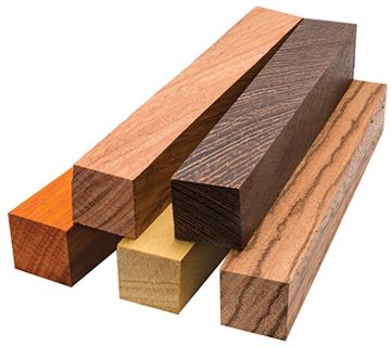 Picture of Blanks, African Hardwood, Pen Turningm, pkg/5 Variety Pack, 3/4"x3/4"x5"