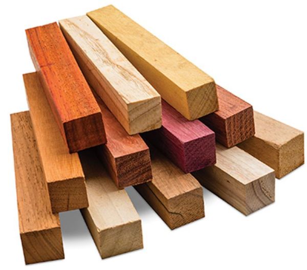 Picture of Blanks, Hardwood, Pen Turning, Variety, pkg/12 3/4"x3/4"x5"