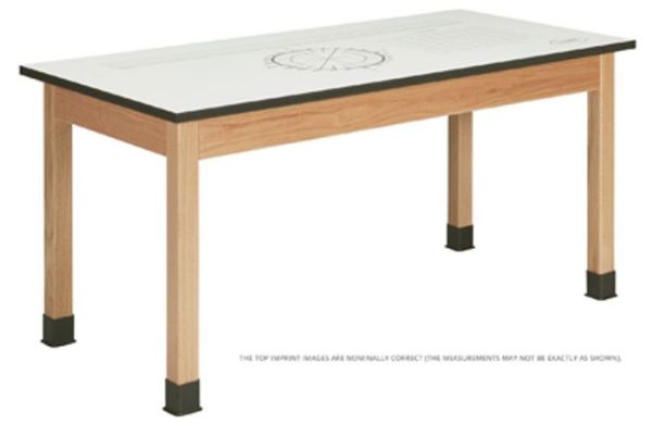 Picture of Table, Imprint Dry Erase, Oak 54"Wx24"Dx30"H