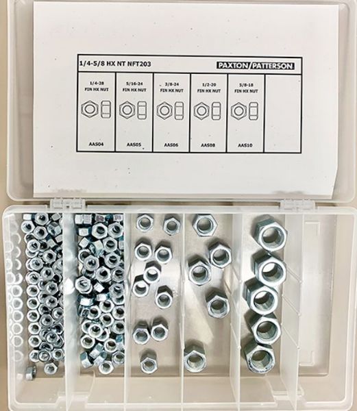Picture of Nut, Hex Steel Full, Assortment NF-1/4"-5/8"