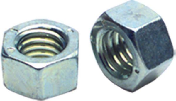 Picture of Nut, Hex, Finish, Steel, USS, Zinc Plated, Grade 5 ¼"-20, Course