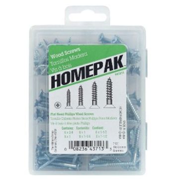 Picture of Screw, Wood, Steel, Assortment Flat Hd, Phillips, Zinc Plated