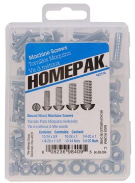 Picture of Screw, Machine, Steel, Assortment Round Hd, Sq Drv, Zinc Plated
