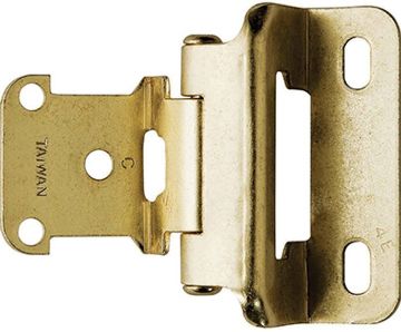 Picture of Hinge, Cabinet, Partial Wrap 1/4" Overlay Brass
