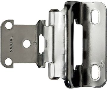 Picture of Hinge, Cabinet, Partial Wrap 1/4" Overlay Satin Nickel