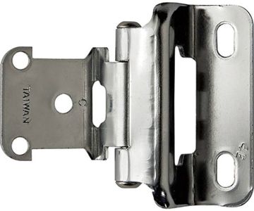Picture of Hinge, Cabinet, Partial Wrap 1/2" Overlay Satin Nickel
