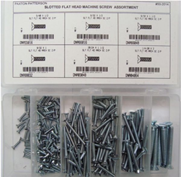 Picture of Screw, Machine, Steel, Assortment Flat Head, Slotted
