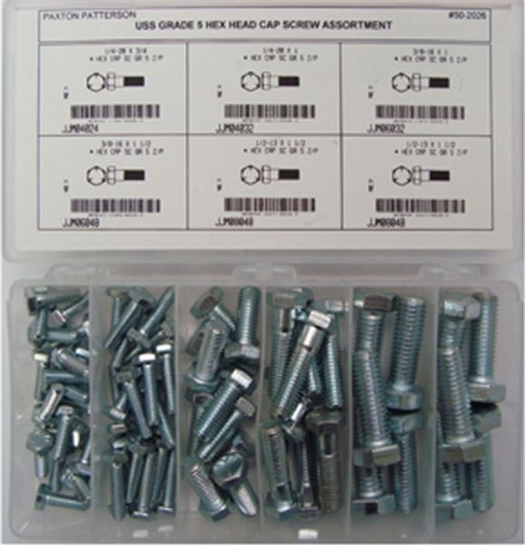 Picture of Screw, Cap, Assortment Hex Steel NC Grade 5, Coarse