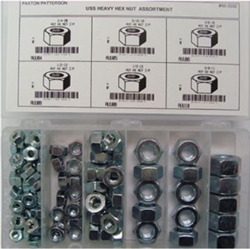 Picture of Nut, Hex Steel Heavy Full, Assortment NC- 1/4"-5/8"