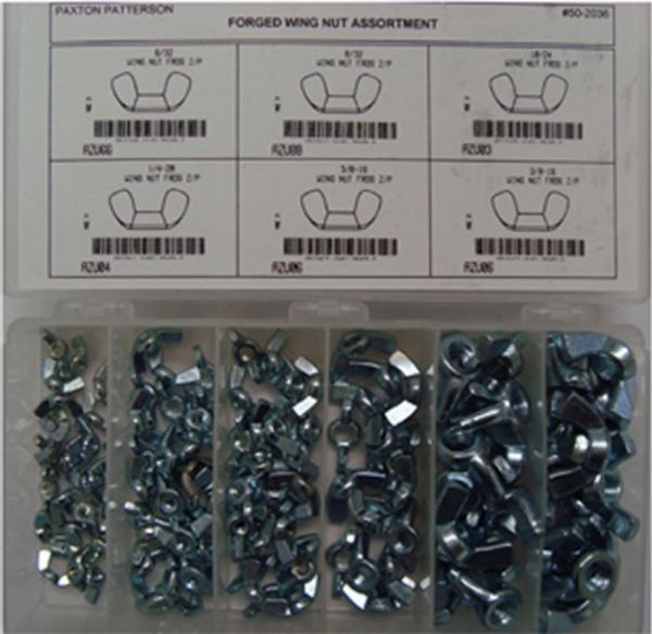 Picture of Nut, Cold Formed Steel Wing, Assort #6-3/8