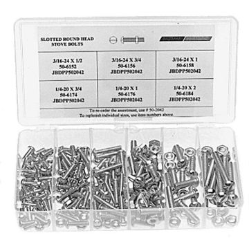 Picture of Bolt, Machine, Steel, Assortment 1/4"x1"-3/8"x4"