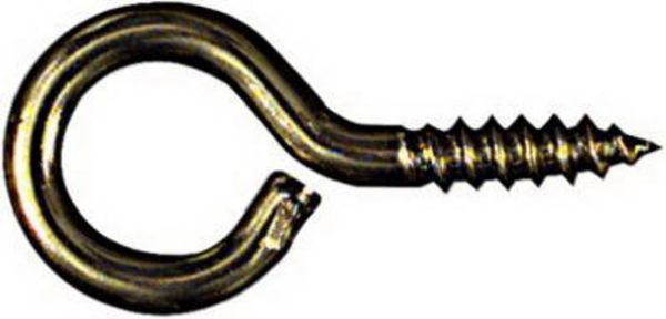 Picture of Eyes, Screw, Solid Brass 13/16" OAL