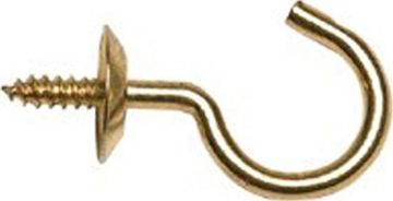 Picture of Hook, Cup, Solid Brass 1" OAL