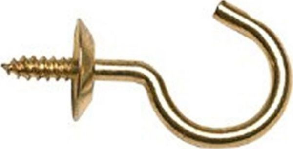 Picture of Hook, Cup, Solid Brass 1" OAL