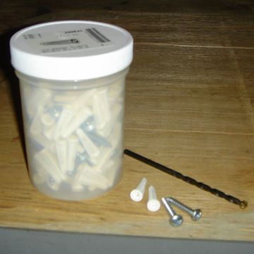 Picture of Anchor, Screw, Plastic, Kit f/# 8 Screw, 3/16"x7/8"