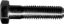 Picture of Screw, Cap, Hex Head, Steel, Grade 2 1/4"-20x2"