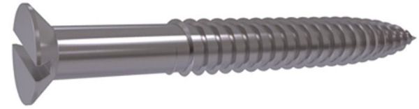 Picture of Screw, Wood, Slotted, Flat Head, Steel 1/2"Lx4D
