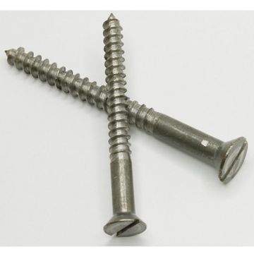 Picture of Screw, Wood, Slotted, Flat Head, Steel 1-1/2"Lx8D