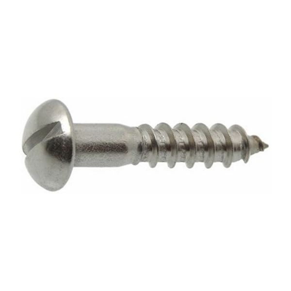 Picture of Screw, Wood, Slotted, Round Head, Steel 3/4"Lx6D