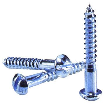 Picture of Screw, Wood, Slotted, Round Head, Steel 3/4"Lx8D