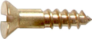 Picture of Screw, Wood, Slotted, Flat Head, Brass 3/8"Lx4D