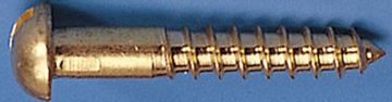 Picture of Screw, Wood, Slotted, Round Head, Brass 1-1/2"Lx8D