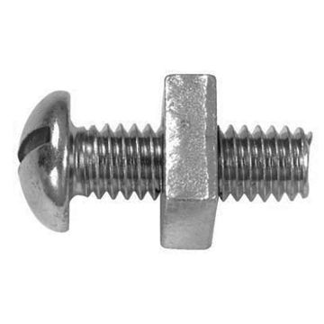 Picture of Bolt, Stove, Round Head, Steel,w/Hex Nut 1/8"x1-1/2"