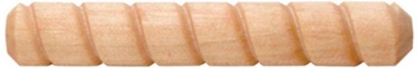 Picture of Pin, Dowel, Spiral Grooved, Birch 3/8"x1-1/2"