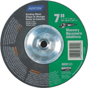 Picture of Wheel, Grinding, Depressed Center, w/Hub 9"x1/4"x5/8"-11