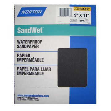 Picture of Paper, Abrasive, Durite, Silicon Carb, Waterproof 180C (5/0) Grit, 9"x11", Close