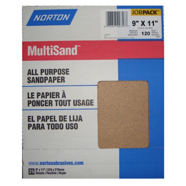Picture of Paper, Abrasive, Adalox, Alum Oxide, All Purpose 120C Grit, 9"x11", Open Coat