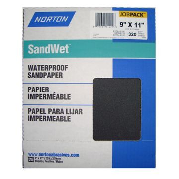 Picture of Paper, Abrasive, Durite, Silicon Carb, Waterproof 320B Grit, 9"x11", Close Coat