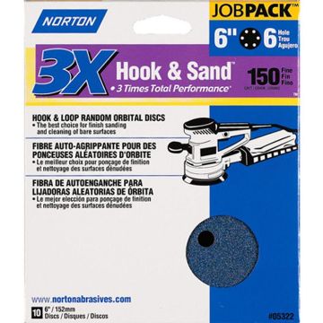 Picture of Disc, Abrasive, Hook & Loop, 3X 6", 6 Hole, 60 Grit
