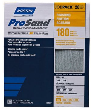 Picture of Paper, Abrasive, High Performance, Alum Oxide 180 Grit, 9"x11", Open Coat