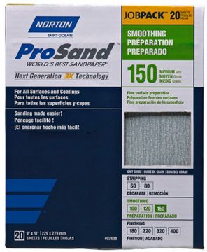 Picture of Paper, Abrasive, High Performance, Alum Oxide 150 Grit, 9"x11", Open Coat