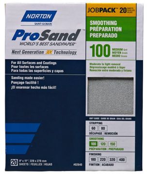 Picture of Paper, Abrasive, High Performance, Alum Oxide 100 Grit, 9"x11", Open Coat