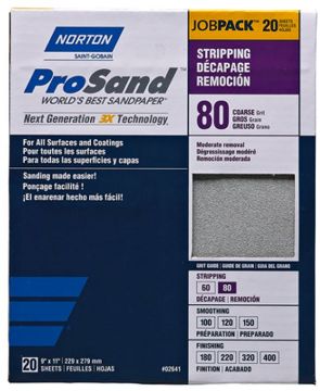 Picture of Paper, Abrasive, High Performance, Alum Oxide 80 Grit, 9"x11", Open Coat